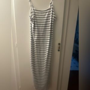 Black and White striped maxi dress